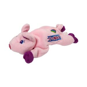 Vintage 90s Oinky Pig Pink Plush Lisa Frank Fantastic Beans Beanie 8-9"‎